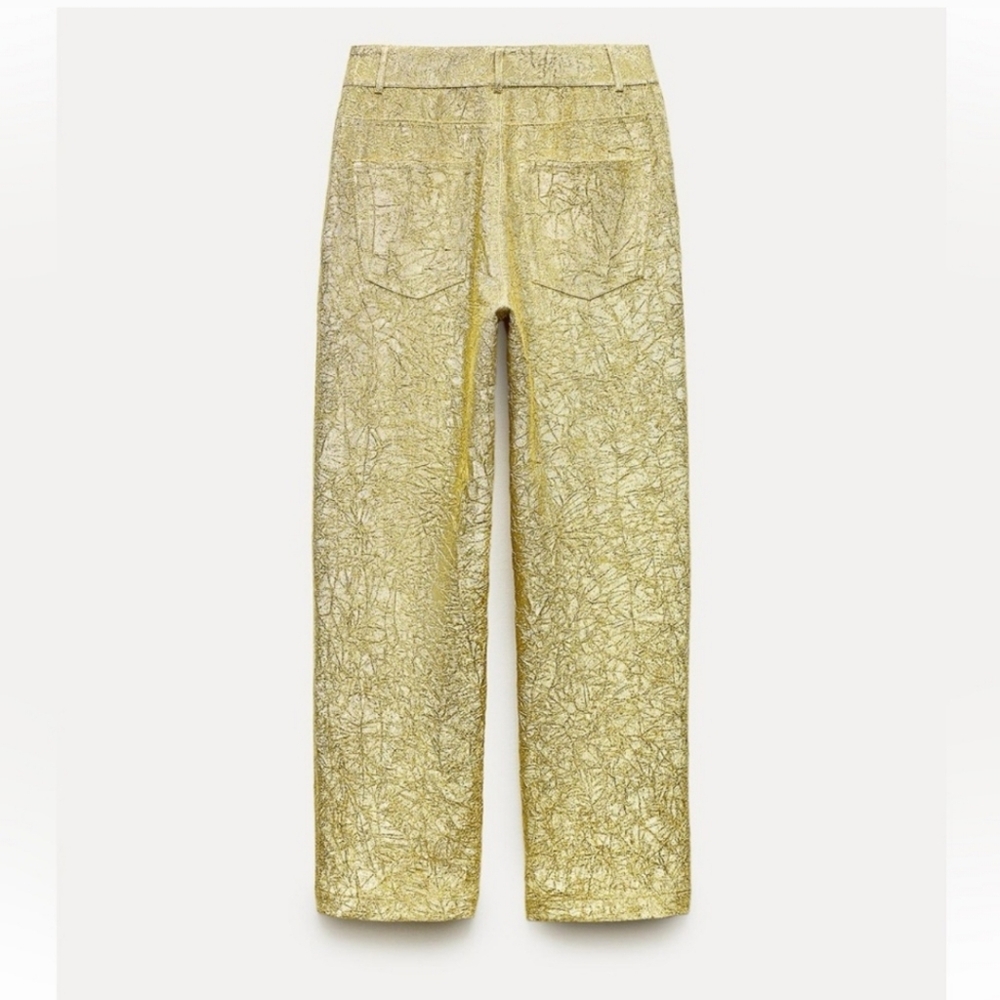 ❌️SOLD❌️SHINY PANTS ZW COLLECTION SIZE M - Picture 8 of 12